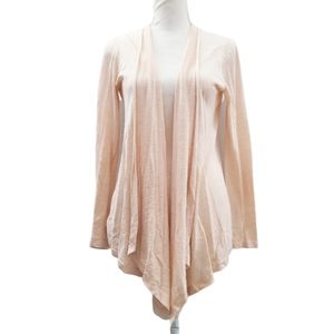 Eileen Fisher Linen Silk Peach Cardigan Sweater XS